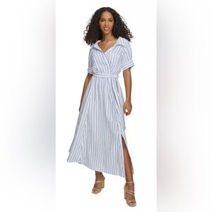 NWOT CALVIN KLEIN, Women's Tie-Waist A-Line Dress, Sz 4